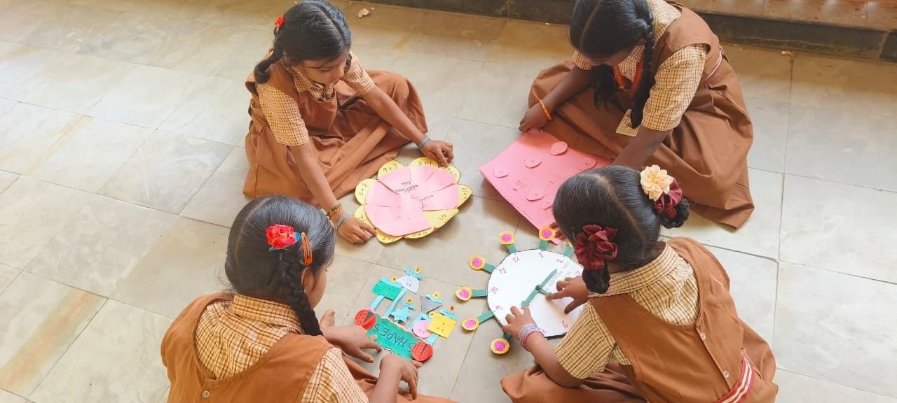 Students engaged in maths activity