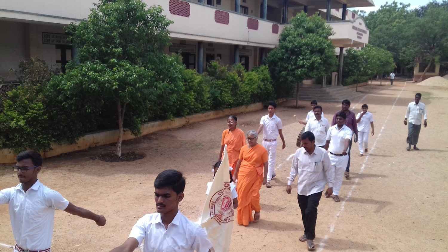 School march with Swamini